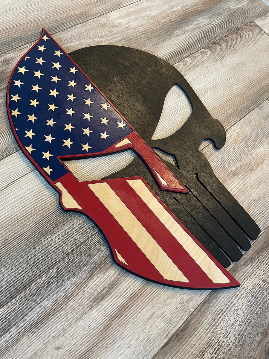 Punisher Navy Seals Wood Patch – Patriot Wood