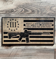 Shall Not Be Infringed AR15 Second Amendment Wood Flag, Second Amendment, Wood Flag, American Flag, 2nd Amendment, AR-15, AR15, Wood Decor