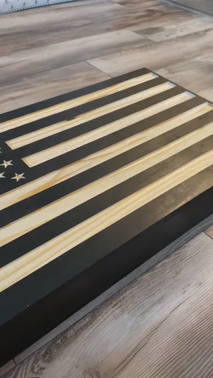 Hidden Gun Storage Concealment Case, Concealment Flag, Gun Case, American Flag, Wood Flag, Storage, Hidden Storage