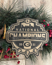 Load image into Gallery viewer, University of Georgia National Championship, Christmas Ornament, Football, UGA, Georgia, National Championship, 2022 Ornament
