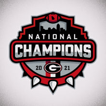 Load image into Gallery viewer, University of Georgia National Championship 2022 Football Wood Sign, UGA, Georgia, Wood Flag, American Flag, Football, National Championship

