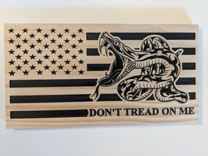 Don't Tread On Me Angry Snake Wood Flag, Don't Tread on Me, , Wood Flag, American Flag, American, Handmade, Wood Decor, Patriotic Decor