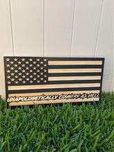 Load image into Gallery viewer, Unapologetically Country American Wood Flag, Wood Flag, American Flag, Wood Decor, Patriotic Decor, Hardy, Country, American, Patriot
