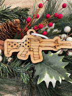 AR15 Flag Christmas Ornament, Patriotic Ornament, Christmas Ornaments, AR15, American Flag