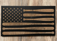 Baseball Bat Wood Flag, Baseball, MLB, Baseball Bat, Wood Bat, Wood Flag, American Flag, Patriot, Patriotic, Wood Decor