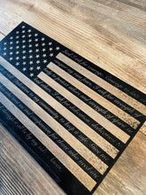 Load image into Gallery viewer, Law Enforcement Cop&#39;s Prayer Wood Flag, Wood Flag, American Flag, Cops Prayer, Law Enforcement Prayer, Wood Decor, Decor
