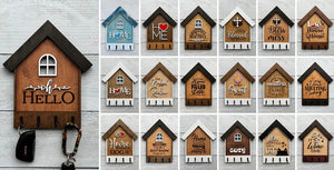 House Shaped Key Hangers, Wood Gift, 18 Designs, Realtor Gift, Christmas Gift, Housewarming Gift, Welcome Personalization & Custom Requests