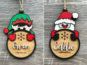 Personalized Name Christmas Ornament, Handmade Gift, Personalized Ornament 2023, Personalized Gift, Wood Ornament